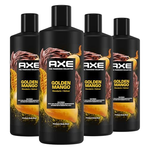 AXE Fine Fragrance Collection Body Wash For Men Golden Mango 4 Count