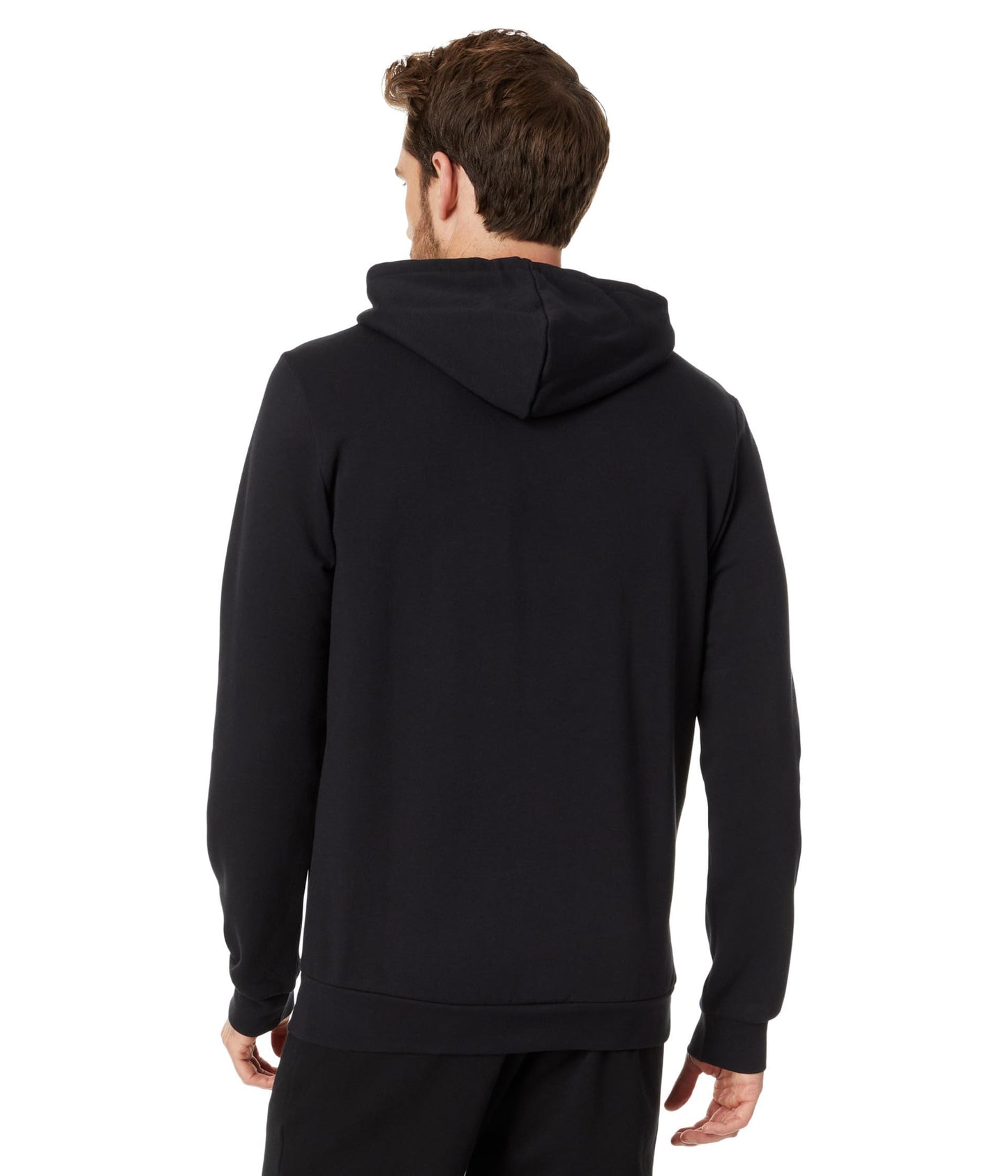 adidas Men's Essentials Fleece Hoodie, Black/White, Medium