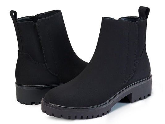 Coutgo Womens Low Heel Chelsea Ankle Boots