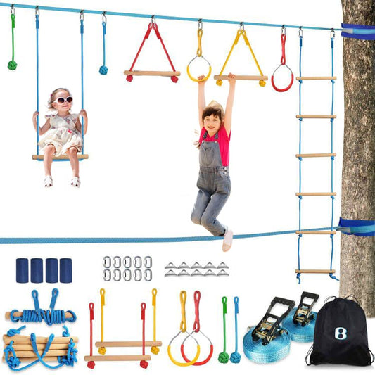 37 PCS Ninja Warrior Obstacle Course Kit