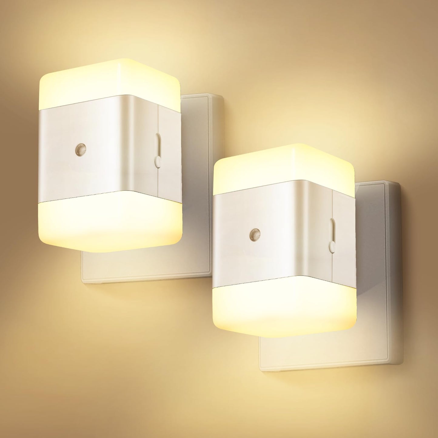 LED Night Lights 2 Pack Adjustable Brightness