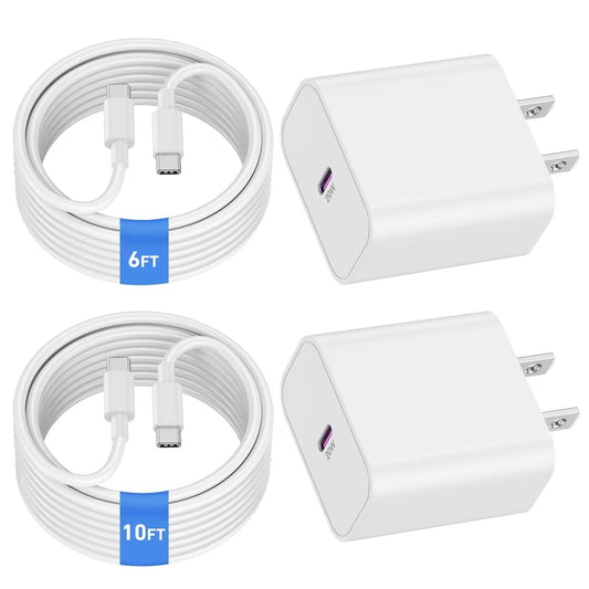 2-Pack 20W USB C Charger for iPhone