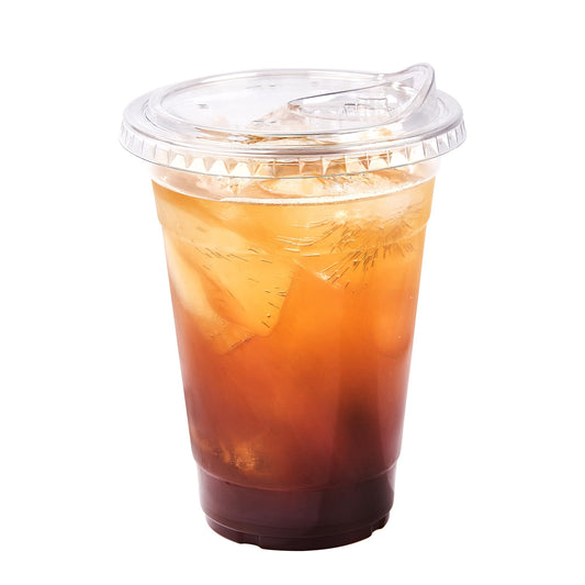 RACETOP 100 Pack Plastic Cups with Sip Lids, 16oz