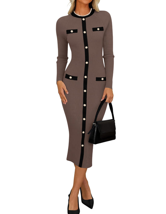 Women’s Ribbed Knit Sweater Dress