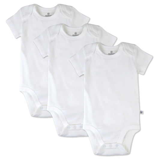 HonestBaby Organic Cotton Bodysuits – 3-Pack