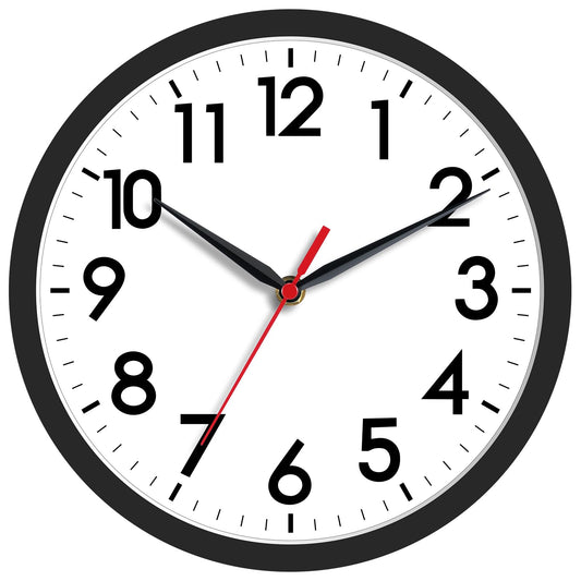 8 Inch Modern Small Wall Clocks, Battery Operated