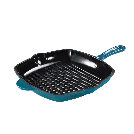 CAROTE Cast Iron Grill Pan, 10 in