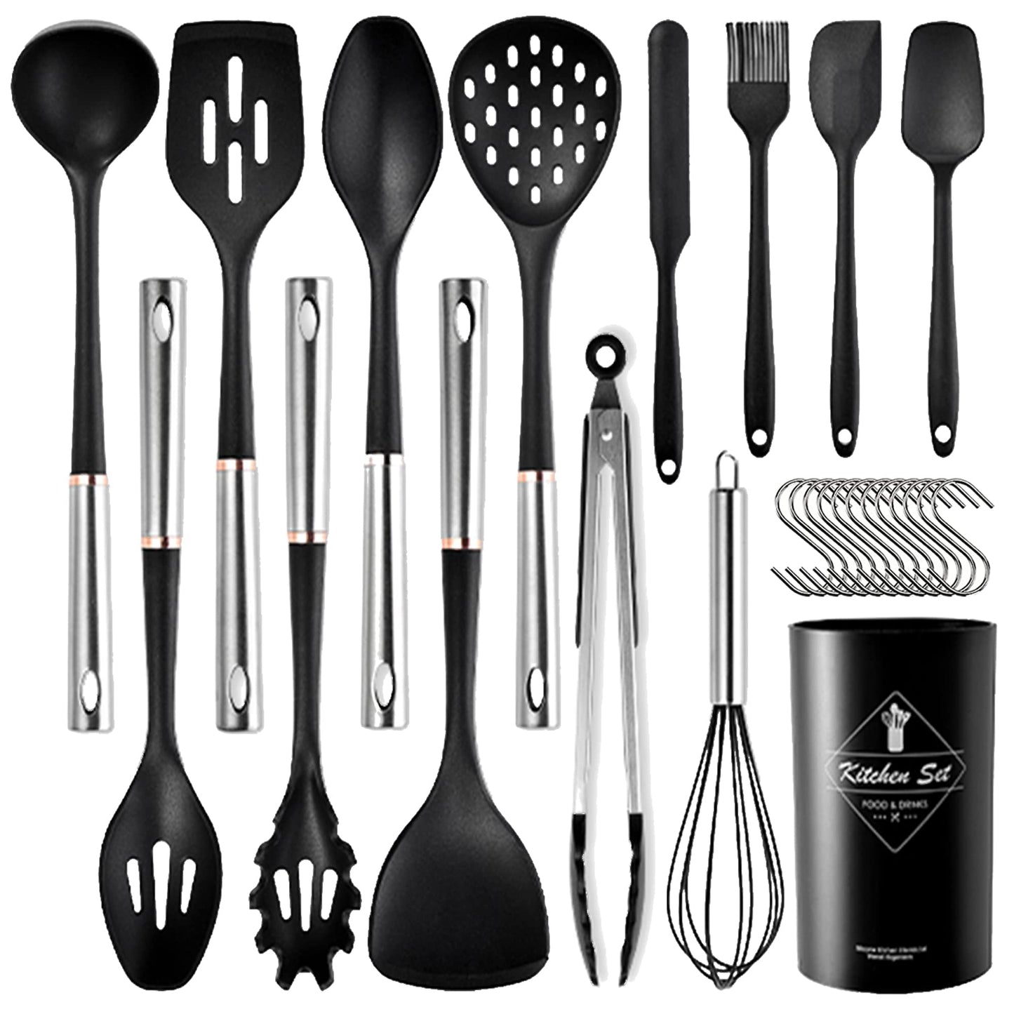 14 Piece Non-stic Silicone Kitchen Utensil Set
