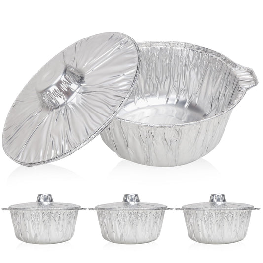 Aluminum Pots with Lids - 5 Quart, 4pcs Set