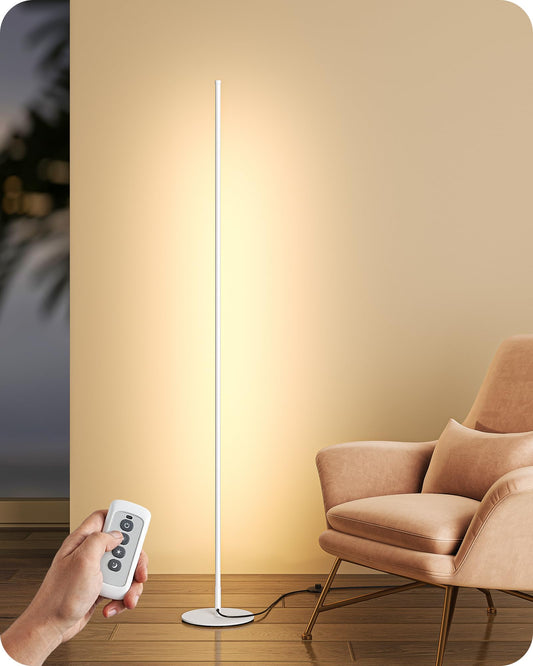 EDISHINE LED Corner Floor Lamp with Remote