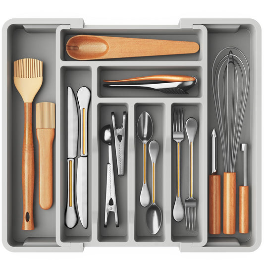 Pipishell Silverware Drawer Organizer