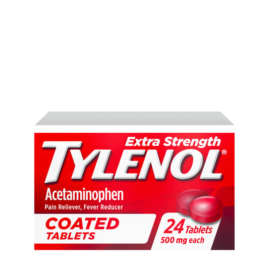 Tylenol Extra Strength Pain & Fever Reducer, 500 mg, 24 ct