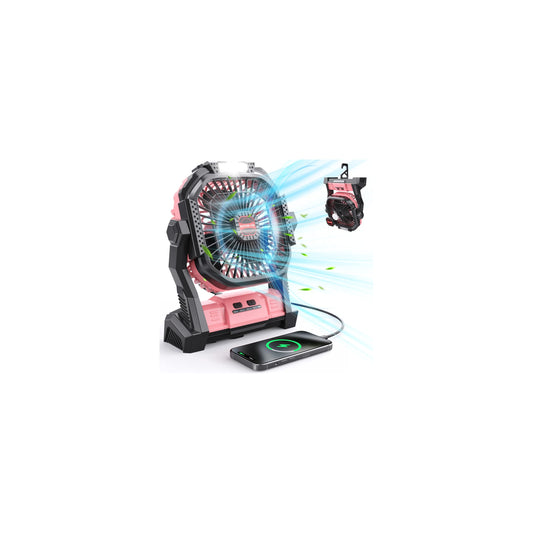 20000mAh Rechargeable Camping Fan with LED Lantern