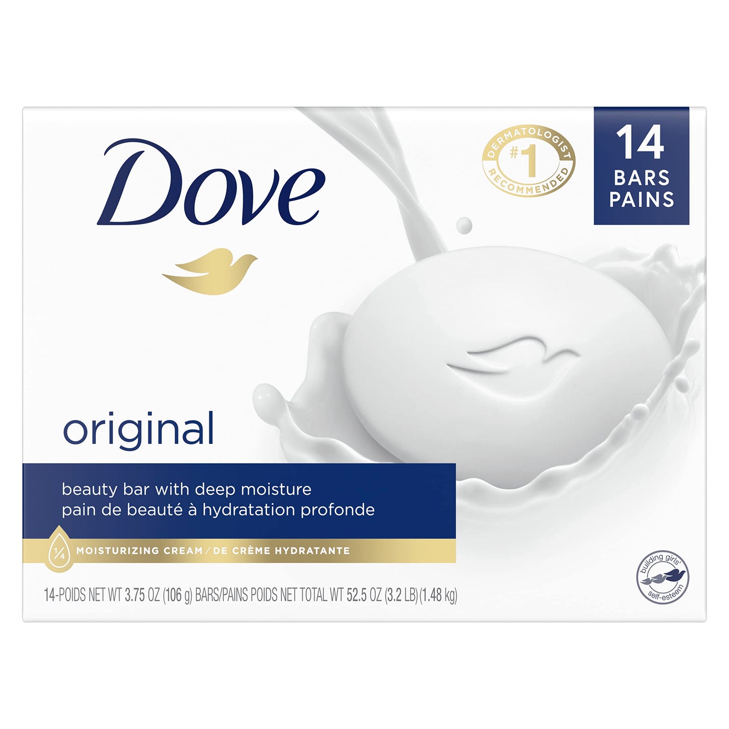 Dove Beauty Bar Soap with Moisturizing Cream – 14 Bars