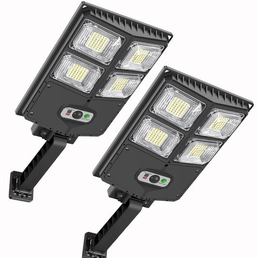 6500K Solar Flood Lights Outdoor Motion Sensor with Remote Control, 3 Modes Waterproof (2PCS)