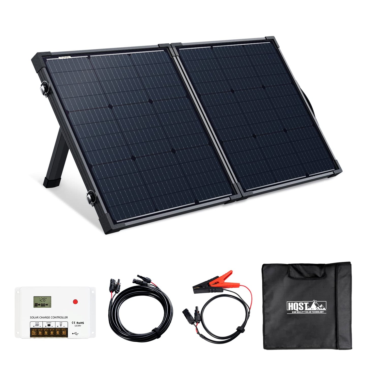 Portable Solar Panel Suitcase w/ 30 Amp Charge Controller