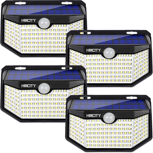 Solar Lights Outdoor 120 LED with Reflector, 4 Pack
