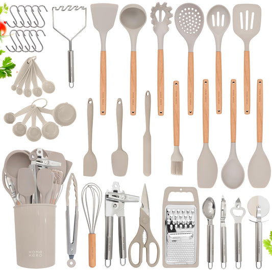 Home Hero 44 Pcs Silicone Utensil Set