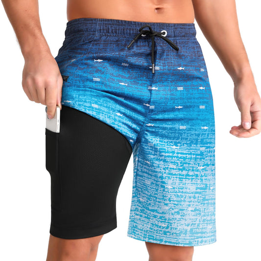 Men’s Swim Trunks with Compression Liner