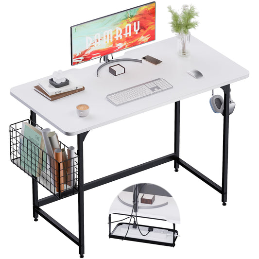 40 inch White Computer Desk
