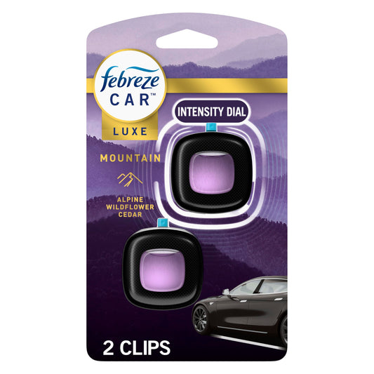 Febreze Car Mountain Scent Air Freshener, 2 Count