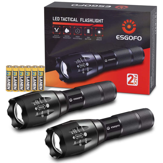 2 Pack Bright Powerful LED Flashlights