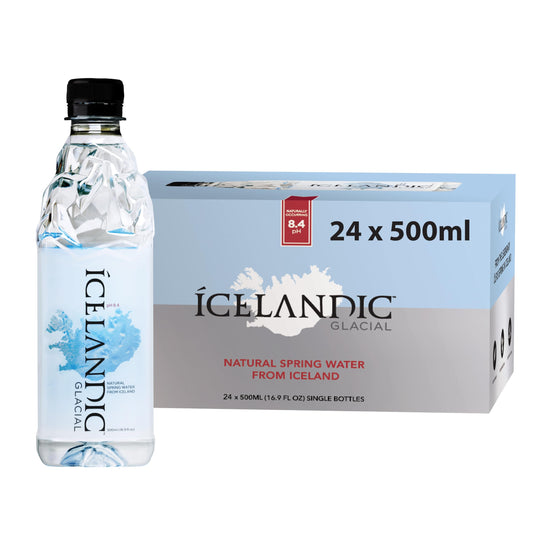Icelandic Glacial Natural Spring Alkaline Water, Pack 24