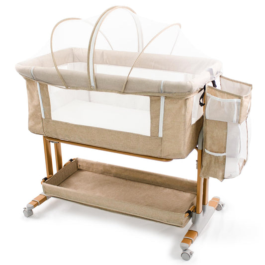 Convertible Bassinet Bedside Sleeper with Mattress