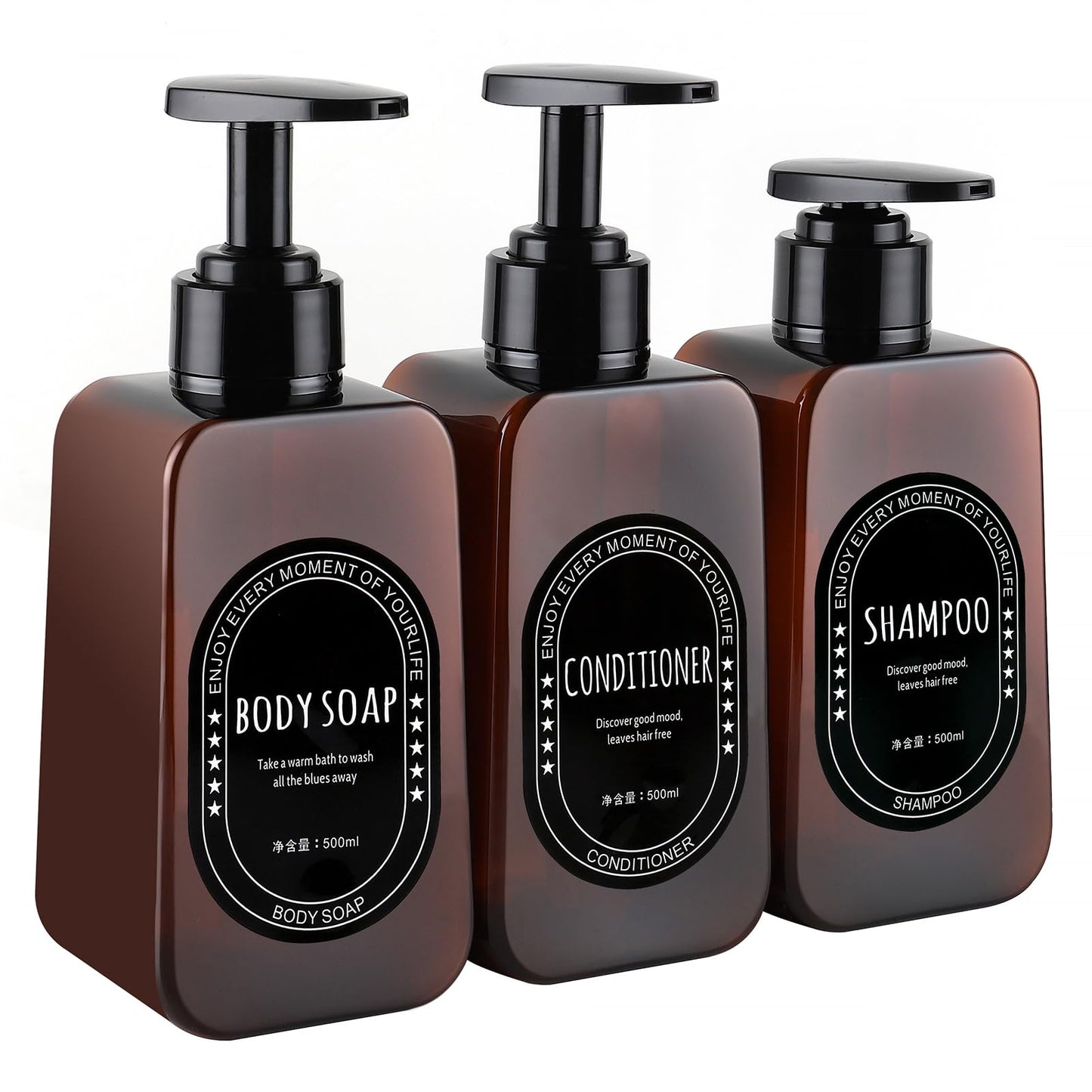 Empty Refillable Bottle Dispenser (Set of 3)