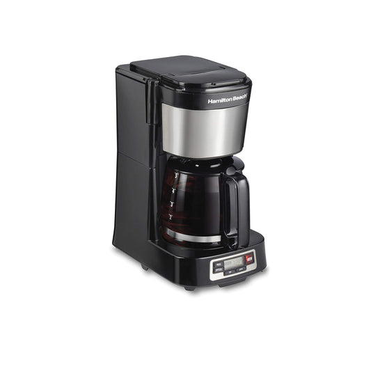 Hamilton Beach 5 Cup Compact Drip Coffee Maker with Programmable Clock