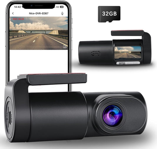 1080P FHD Front Dash Camera with 32GB Card