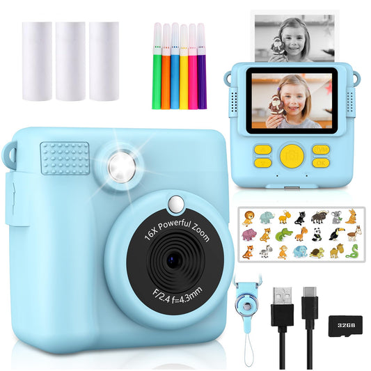 Instant Print Camera for Kids - 32GB Card