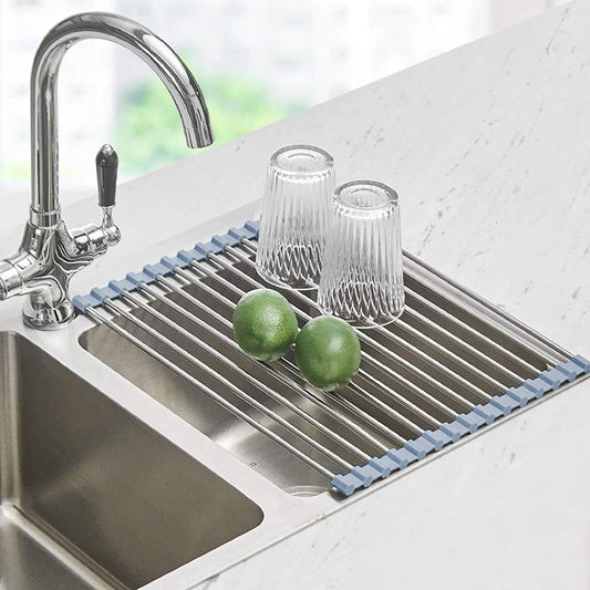 Roll Up Over The Sink Dish Drying Rack
