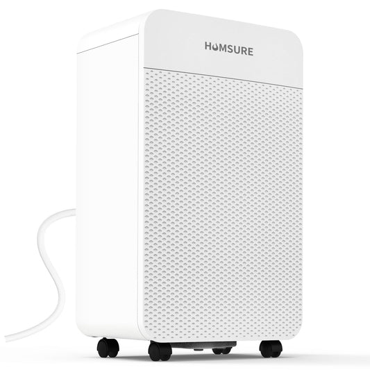 Humsure 4500 Sq. Ft 70 Pints Dehumidifier for Basement and Home, Bathroom, Bedroom, Equipped With Drainage Hose, Automatic Defrosting, 24-Hour Timer Function