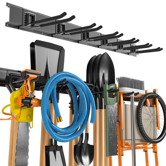 Heavy Duty Garage Tool Rack – Wall Mount, 49.5", 600lb Capacity