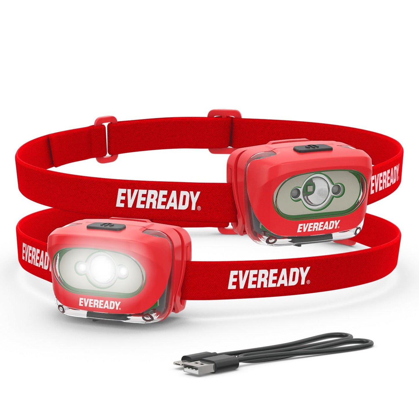 Eveready LED Rechargeable Headlamps - 2 Pack