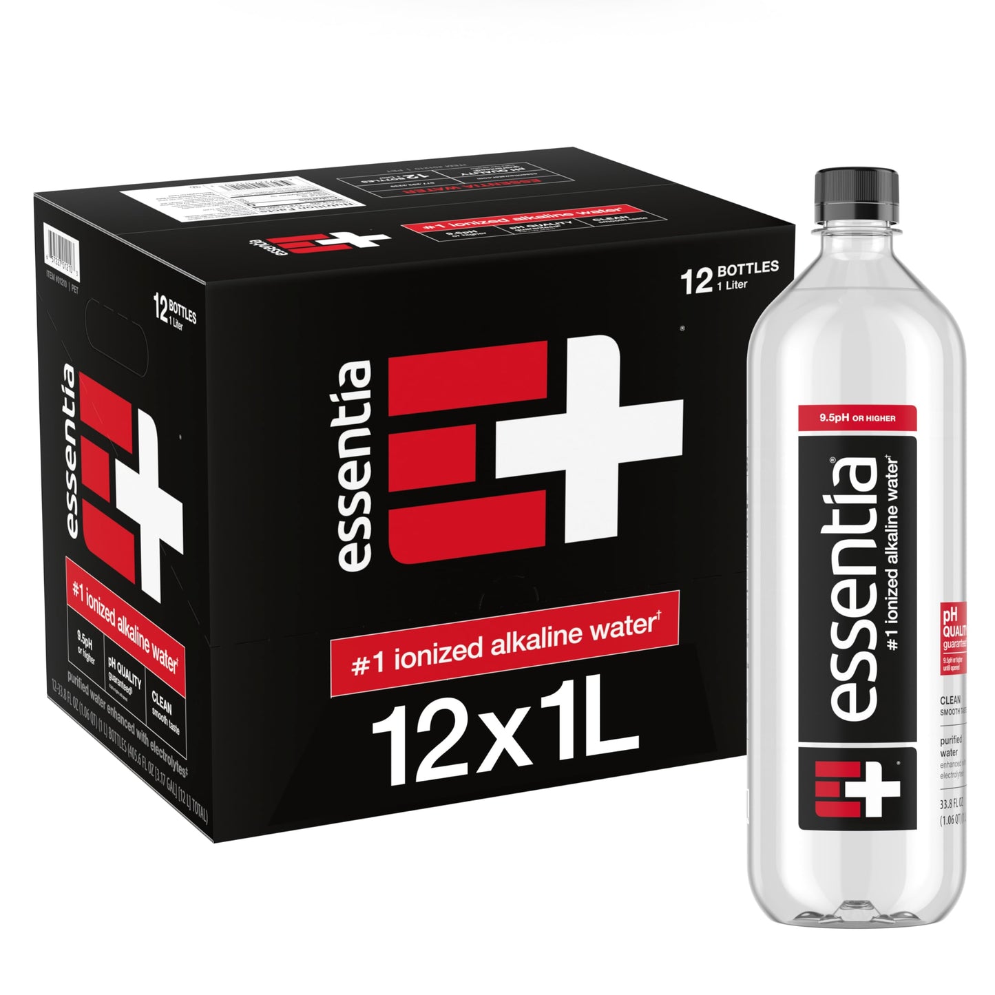 Essentia 1 Litre Bottled Water, Pack of 12