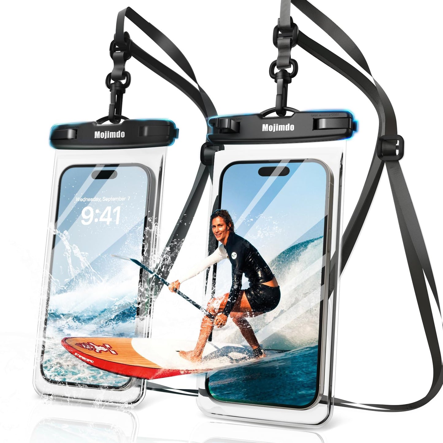 Waterproof Phone Pouch with Lanyard - 2-Pack