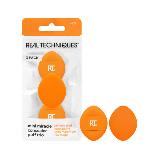 Real Techniques Mini Miracle Concealer Puff, 3 Count