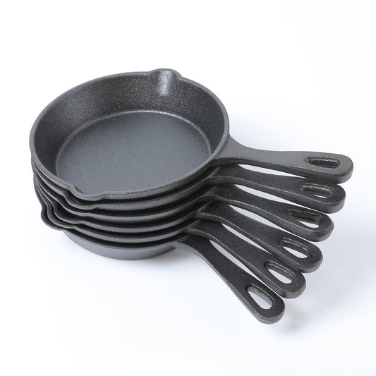 HAWOK Round Mini Skillet, Pack of 6
