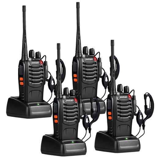 Pxton Walkie Talkies Long Range, 4 Pack