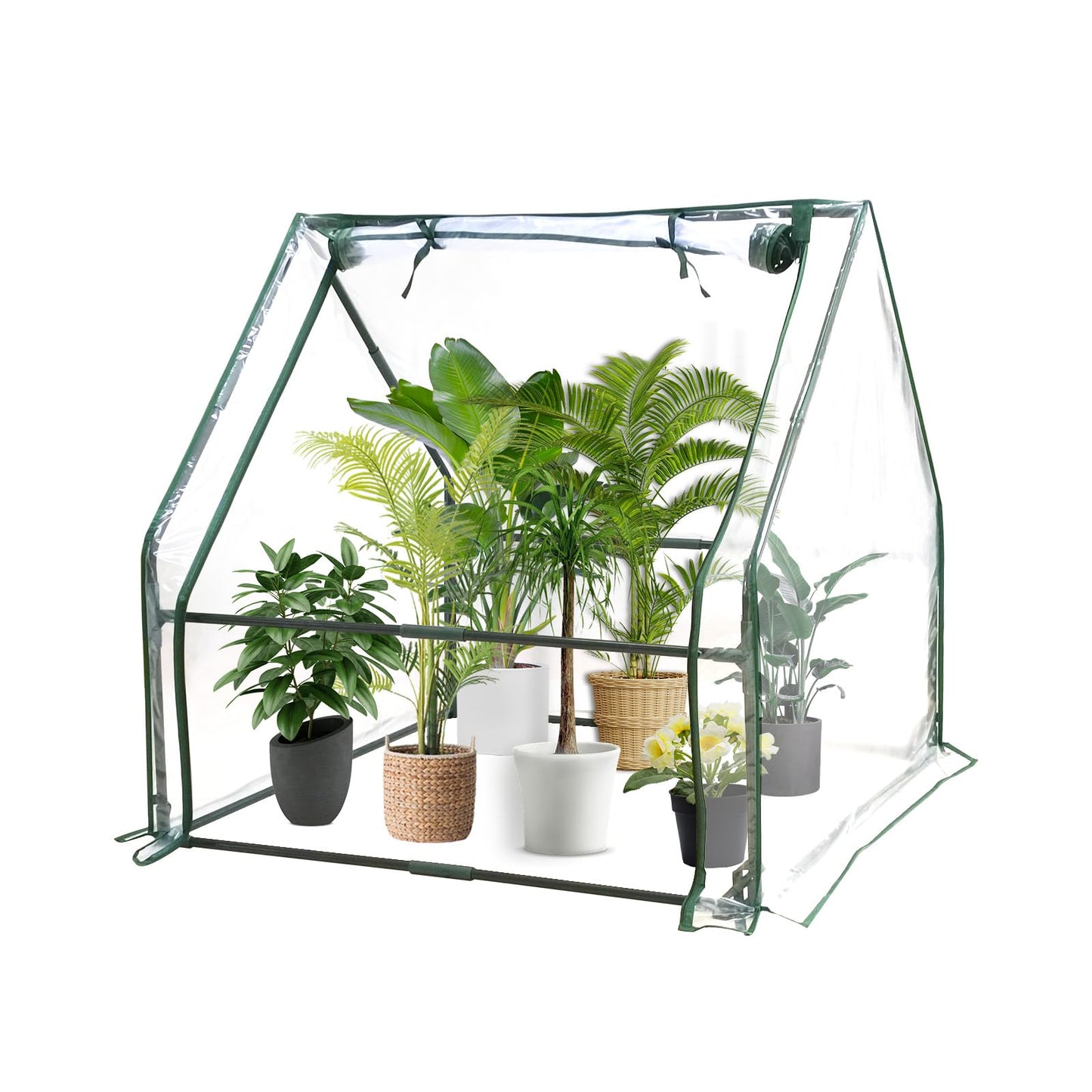Mini Greenhouse with Clear PVC Cover and Zipper Door