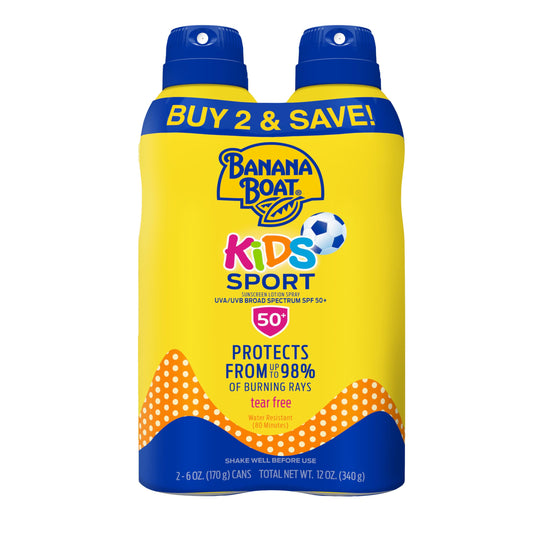 Banana Boat Sport Kids Sunscreen Spray, 4 Count