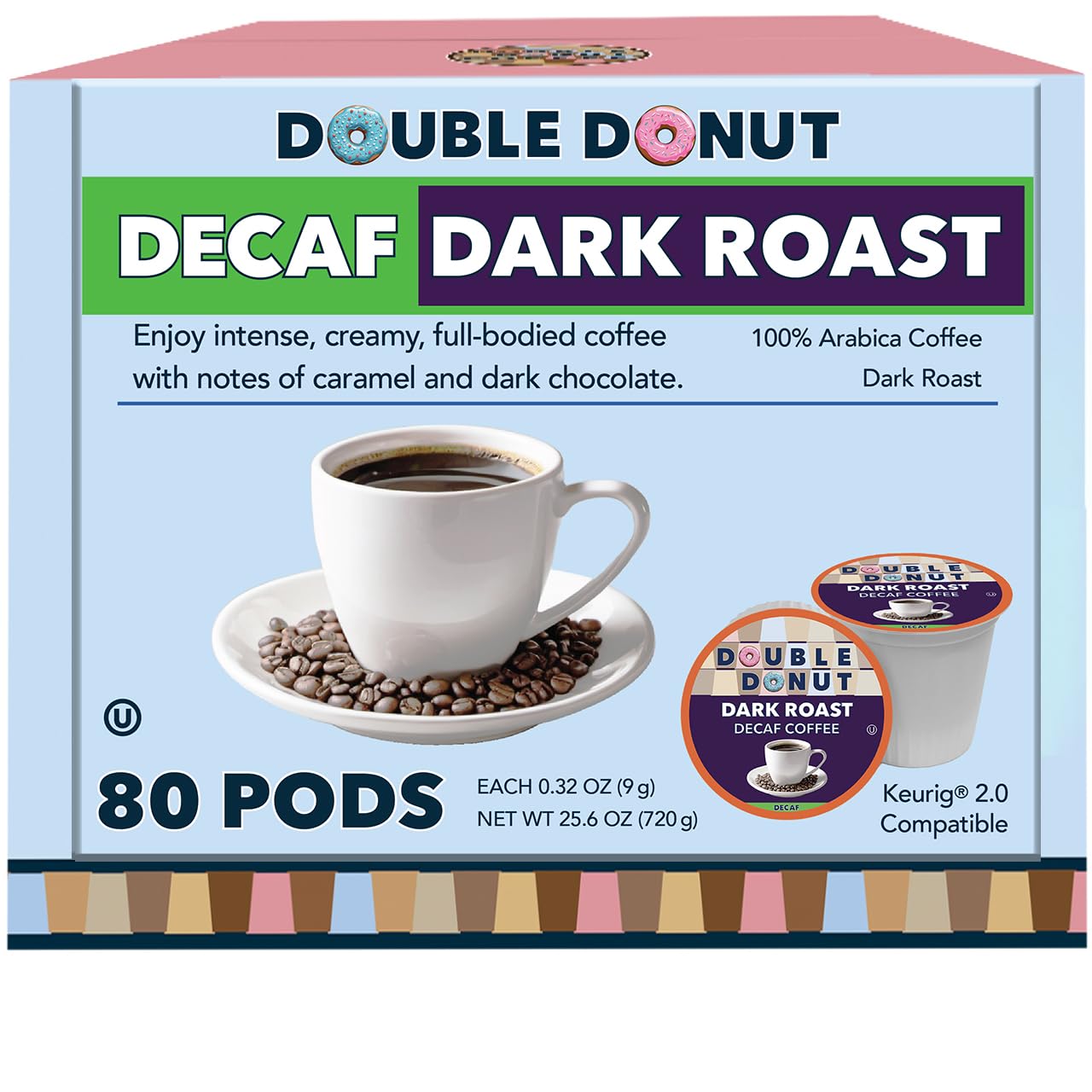 Decaf Dark Roast Coffee Pods – 80 Count