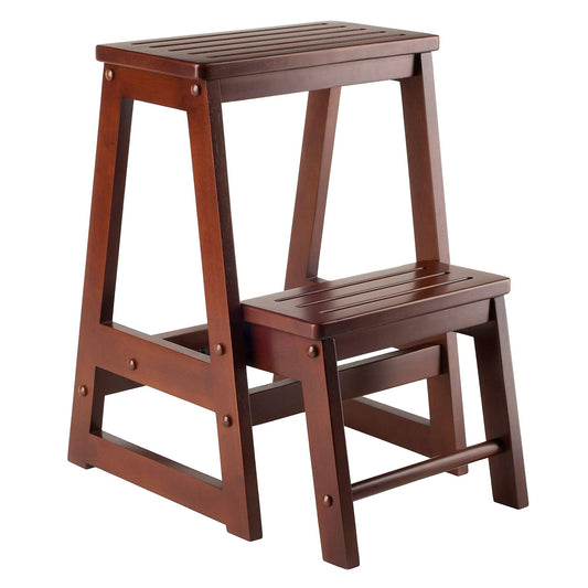 Beech Wood Double Step Stool – Antique Walnut