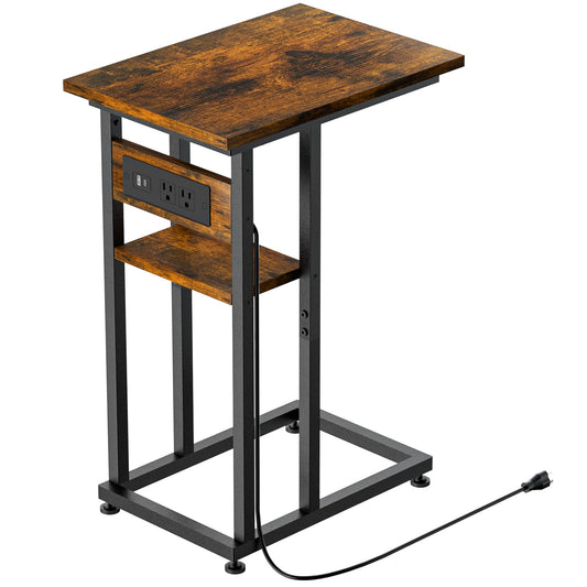 BALEINE Side Table with Charging Station