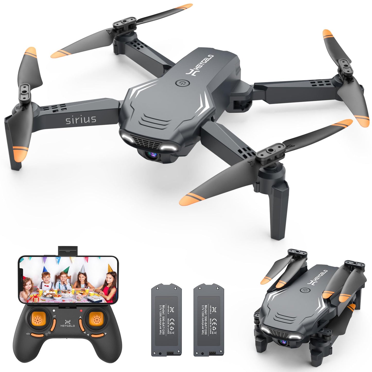 Mini Drone with Camera for Beginners, 1080P HD 2 Batteries