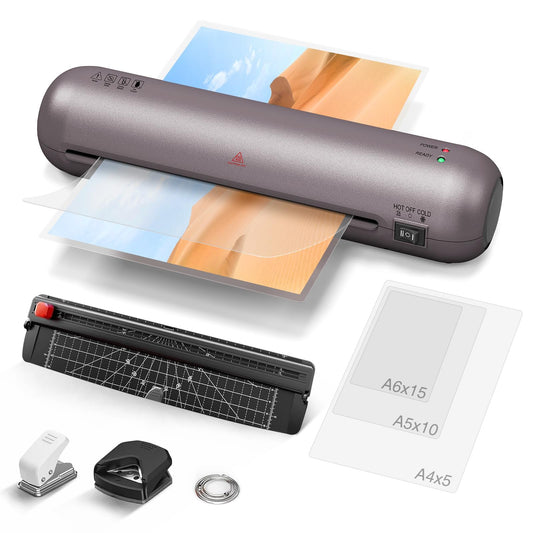 6 in-1 Personal Desktop Laminator Hot & Cold Laminator Machine With Laminating Sheets