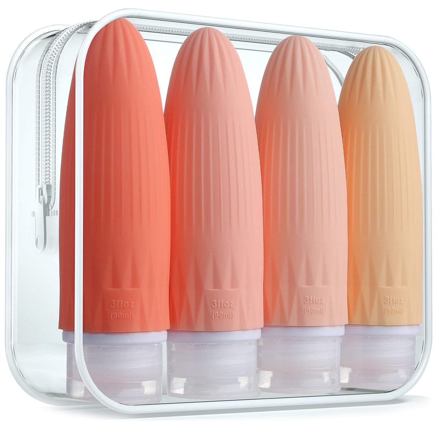 Travel Bottles for Toiletries Leak Proof, 3oz TSA Approved (4 Pack)