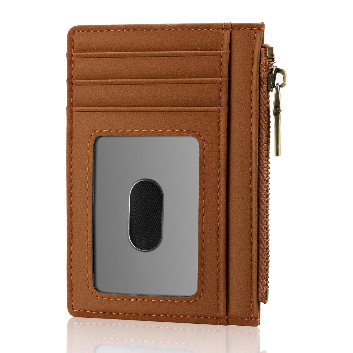 Slim Wallet  Leather RFID Blocking Credit Card Holder Front Pocket Minimalist Wallet